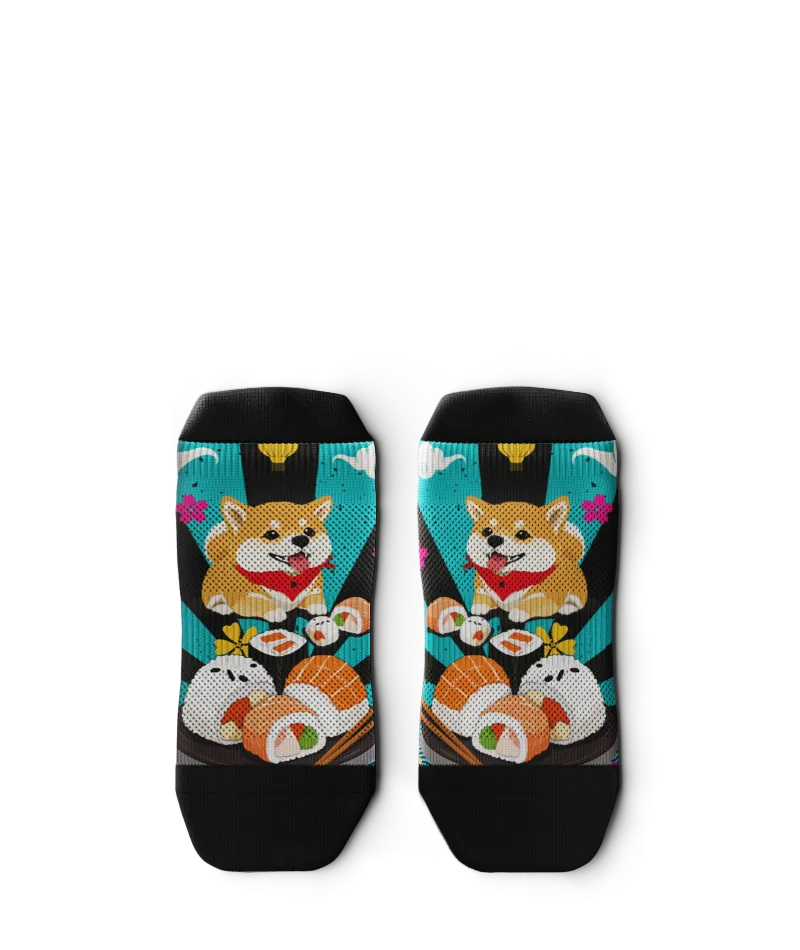 Shiba Roll Ankle Socks