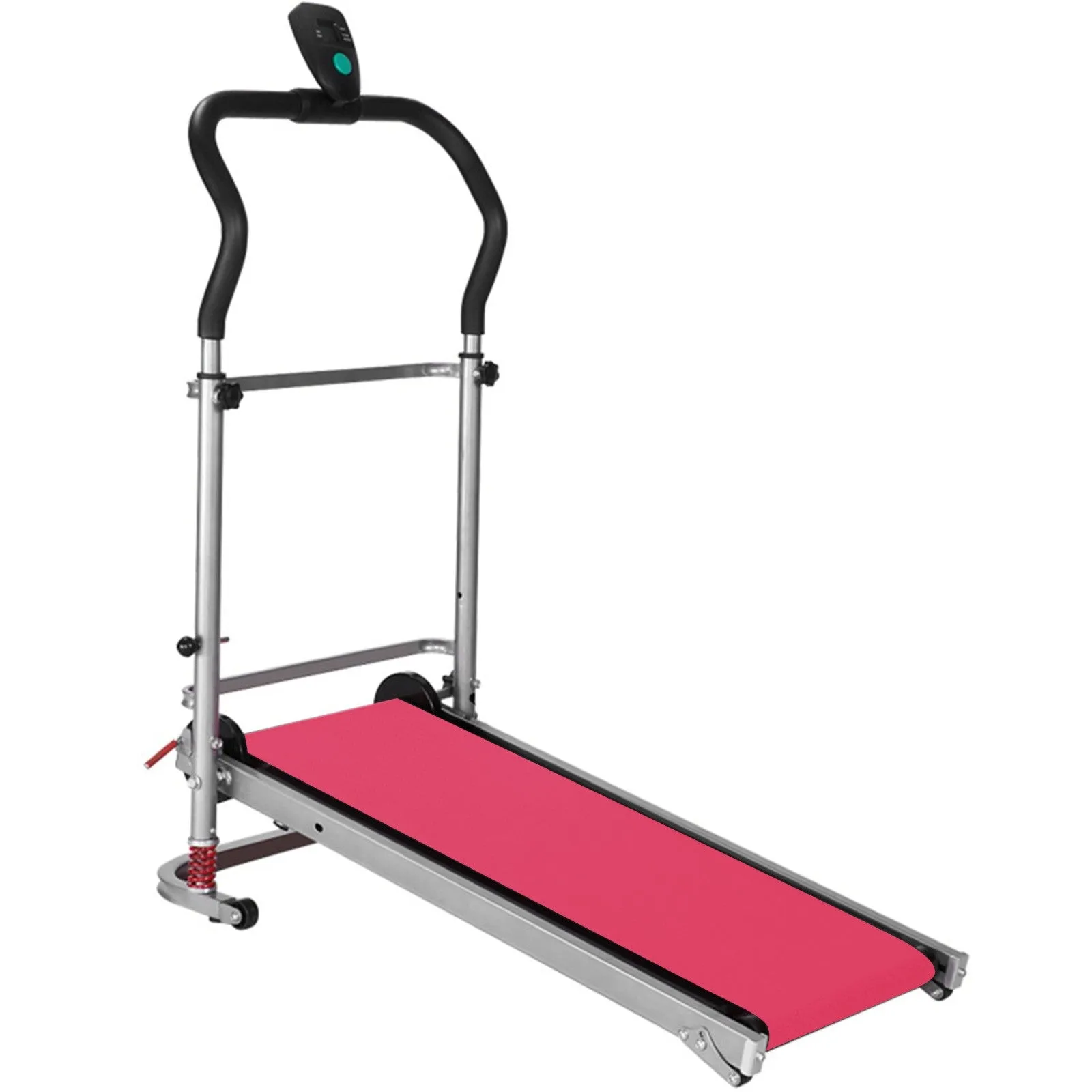 Shock-absorbing Folding Manual Treadmill Work Machine Fitness Exercise Home