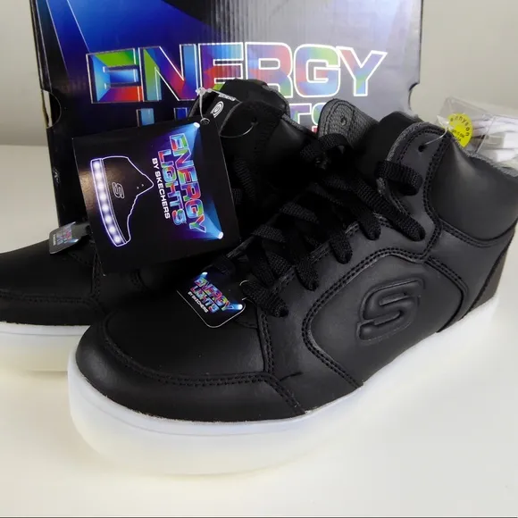Skechers Energy Lights S Light Up Leather Sneakers