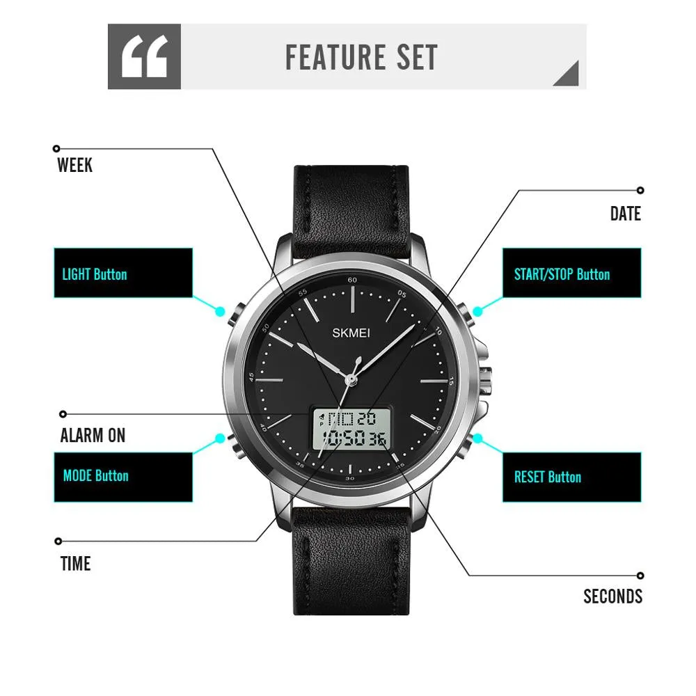 SKMEI Dual Time Digital LED Stylish Watch | SKMEI 62