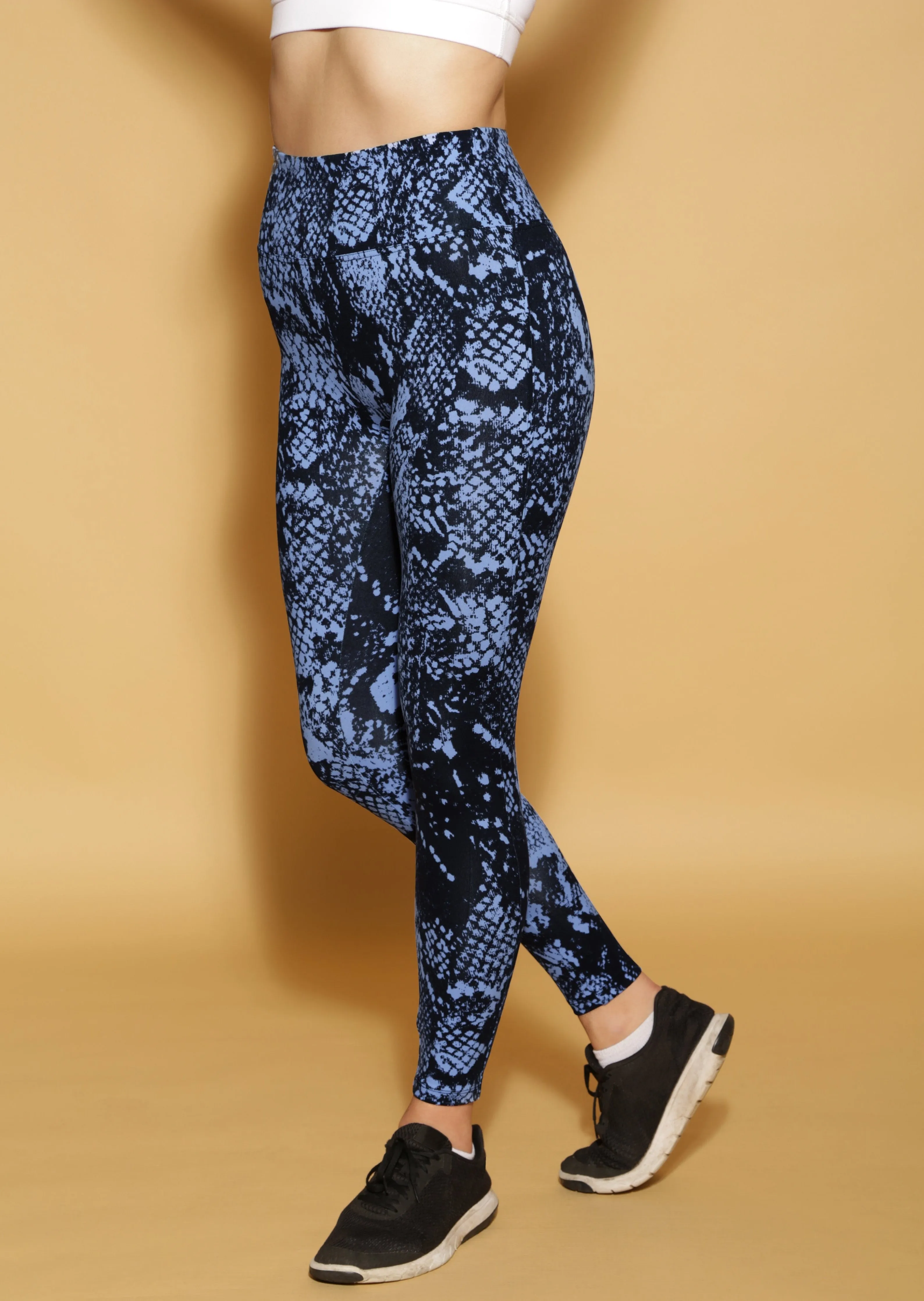 Snake Leggings Blue/Black