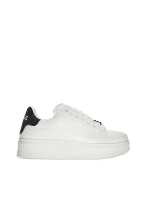Sneakers Addict In Ecopelle Ferma Lacci Smaltato - Nero