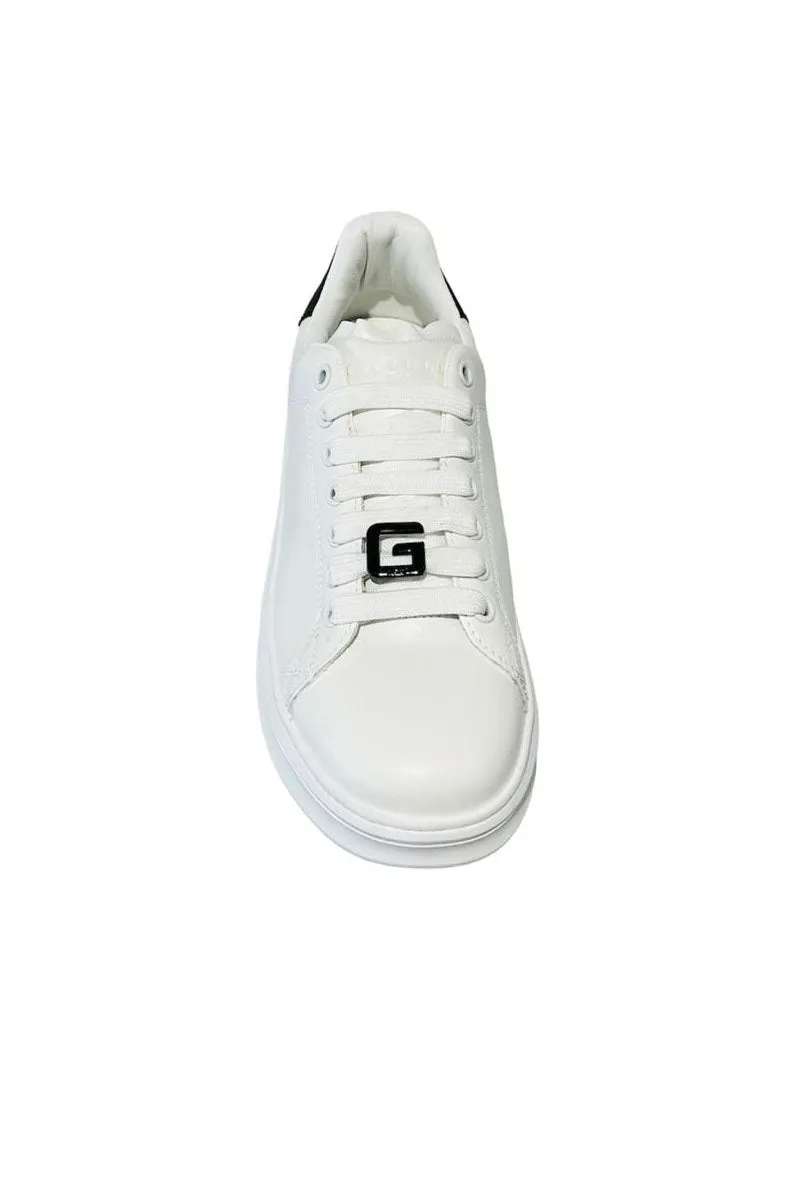Sneakers Addict In Ecopelle Ferma Lacci Smaltato - Nero