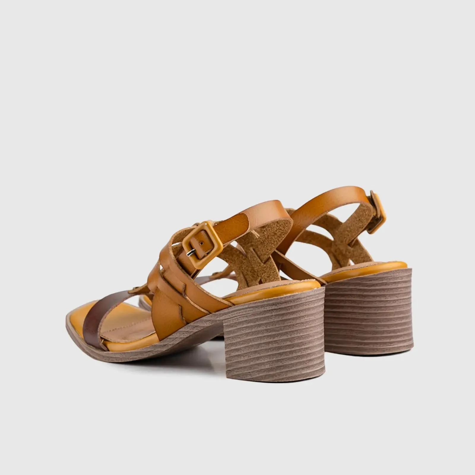 Soft Style Abigail Block Heel Sandal Mustard 01493