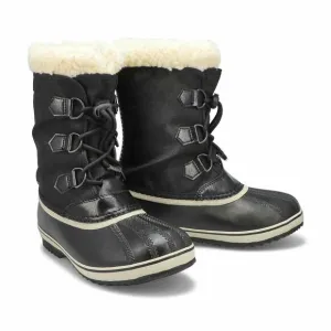 Sorel Kids 4 Black Yoot Pac Nylon Sorel Winter Boots Waterproof Lace Up BR1-10