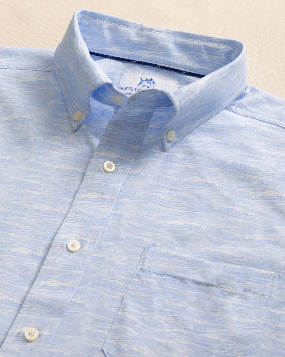 Southern Tide Get In Shipshape Intercoastal Short Sleeve Sport Shirt
