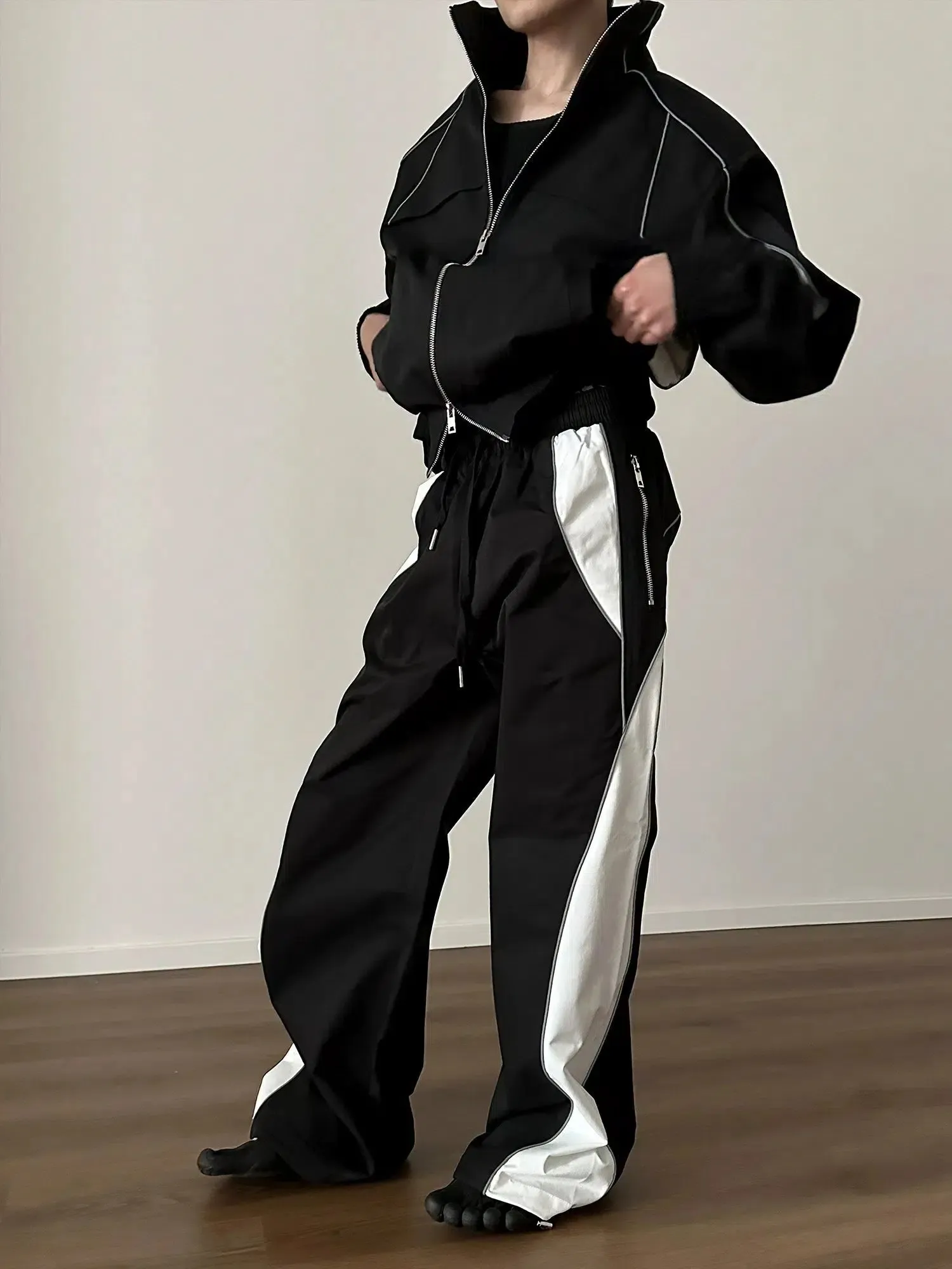 Splicing Casual Sports Suit