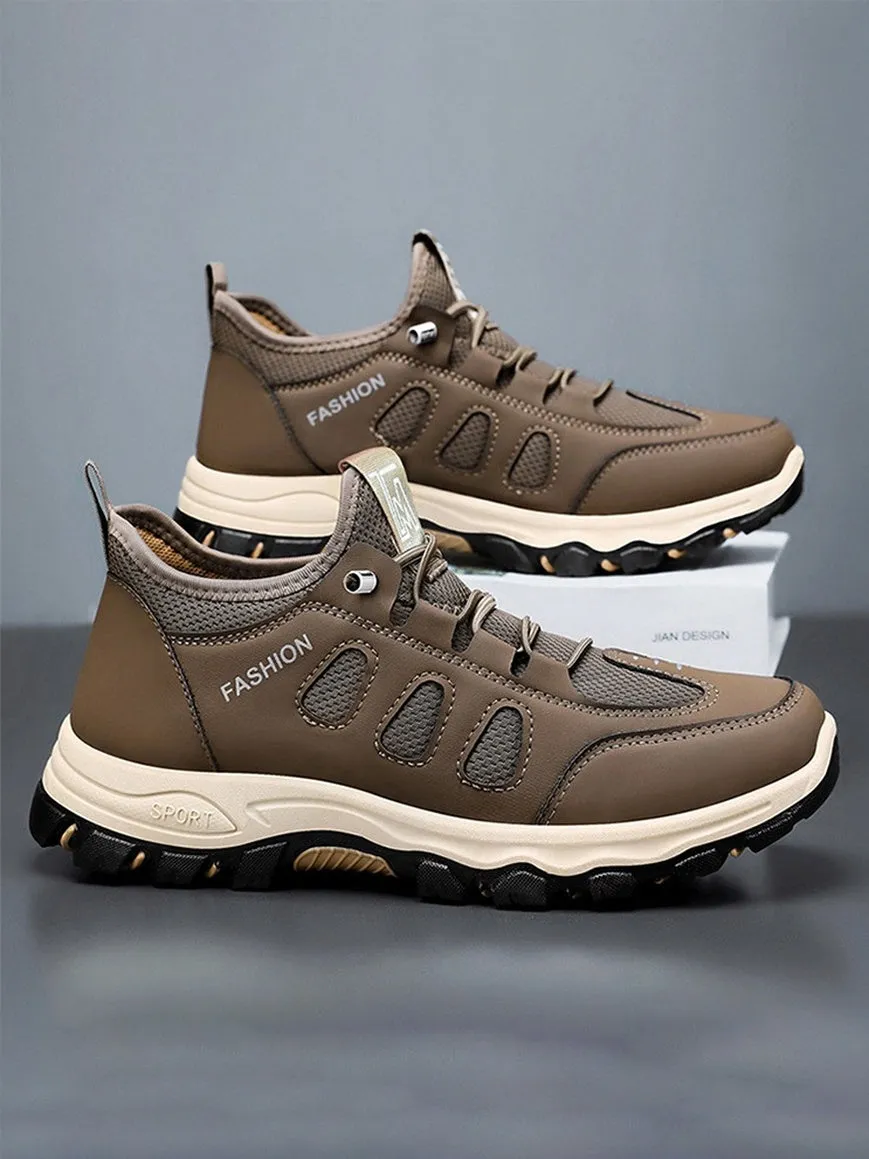 Sporty Men's Sneakers Featuring Non-Slip Herringbone Outsole and Excellent Traction