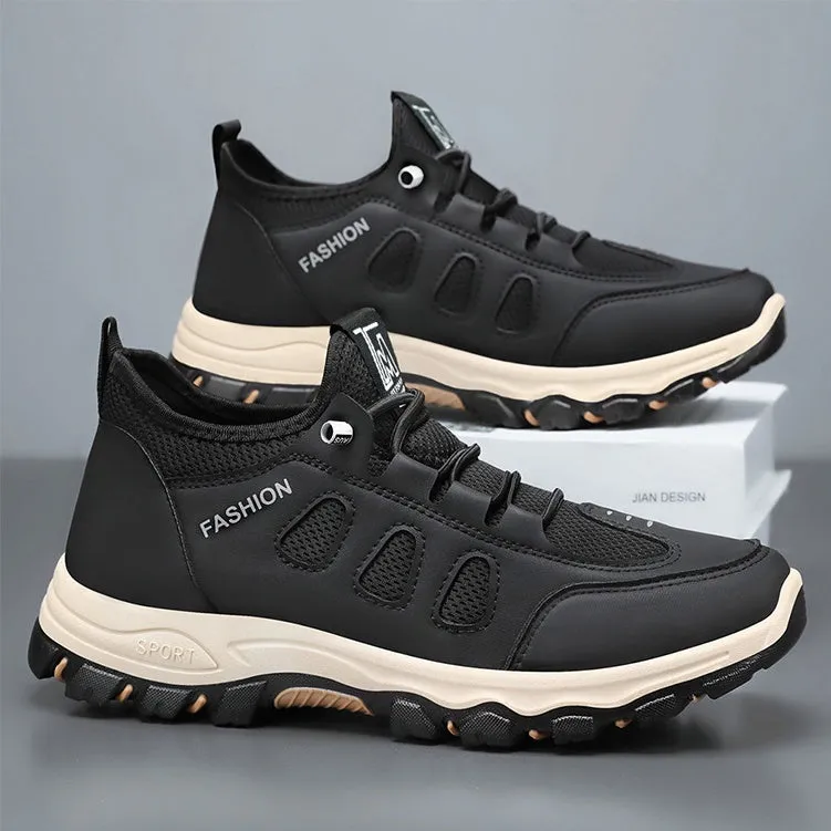 Sporty Men's Sneakers Featuring Non-Slip Herringbone Outsole and Excellent Traction