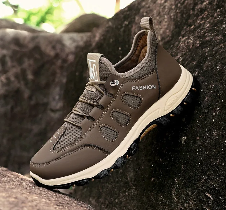 Sporty Men's Sneakers Featuring Non-Slip Herringbone Outsole and Excellent Traction