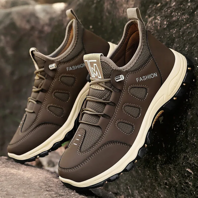 Sporty Men's Sneakers Featuring Non-Slip Herringbone Outsole and Excellent Traction