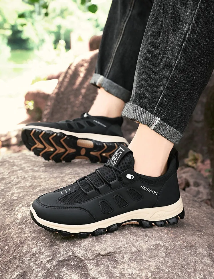 Sporty Men's Sneakers Featuring Non-Slip Herringbone Outsole and Excellent Traction