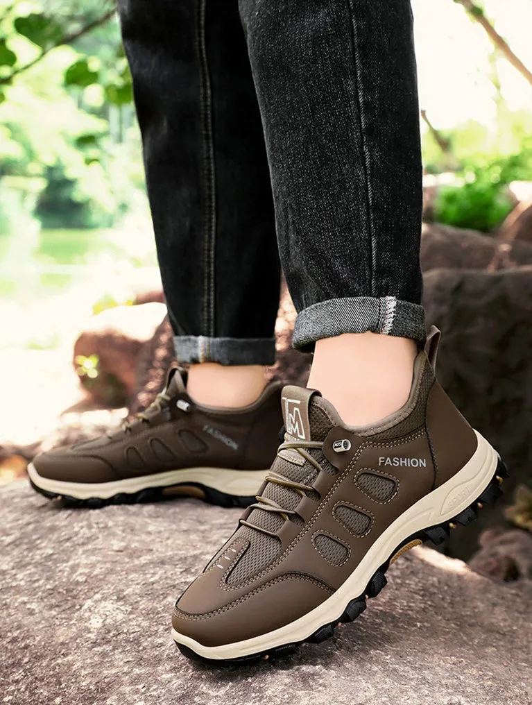 Sporty Men's Sneakers Featuring Non-Slip Herringbone Outsole and Excellent Traction