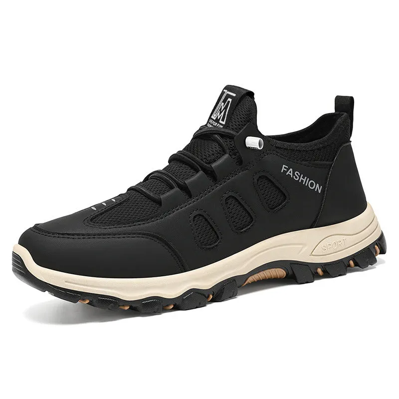 Sporty Men's Sneakers Featuring Non-Slip Herringbone Outsole and Excellent Traction