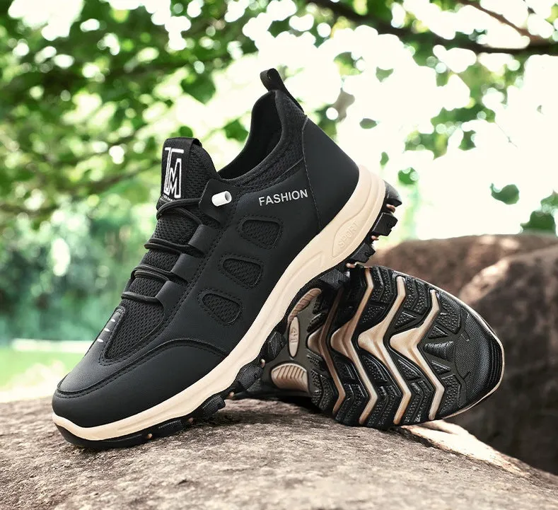 Sporty Men's Sneakers Featuring Non-Slip Herringbone Outsole and Excellent Traction