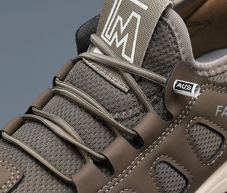 Sporty Men's Sneakers Featuring Non-Slip Herringbone Outsole and Excellent Traction
