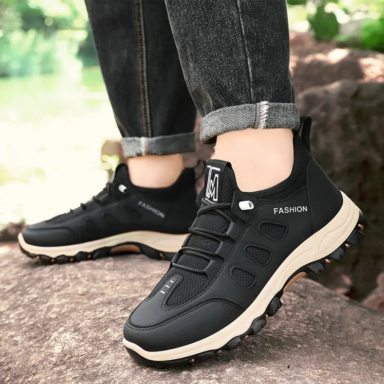 Sporty Men's Sneakers Featuring Non-Slip Herringbone Outsole and Excellent Traction