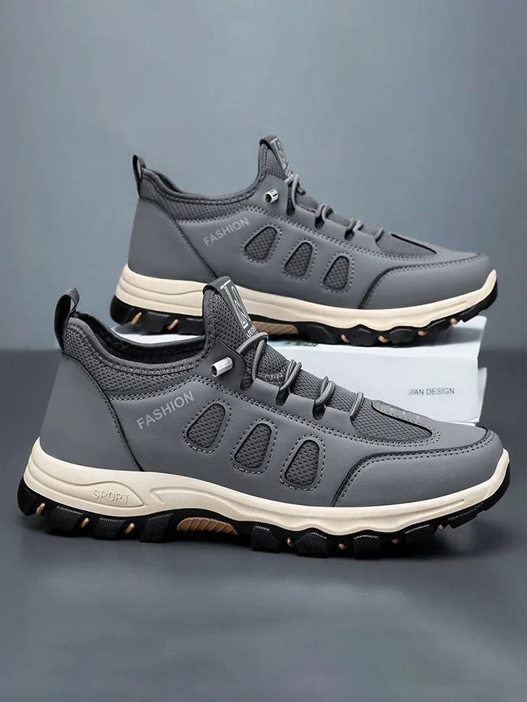 Sporty Men's Sneakers Featuring Non-Slip Herringbone Outsole and Excellent Traction