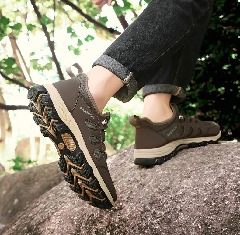 Sporty Men's Sneakers Featuring Non-Slip Herringbone Outsole and Excellent Traction