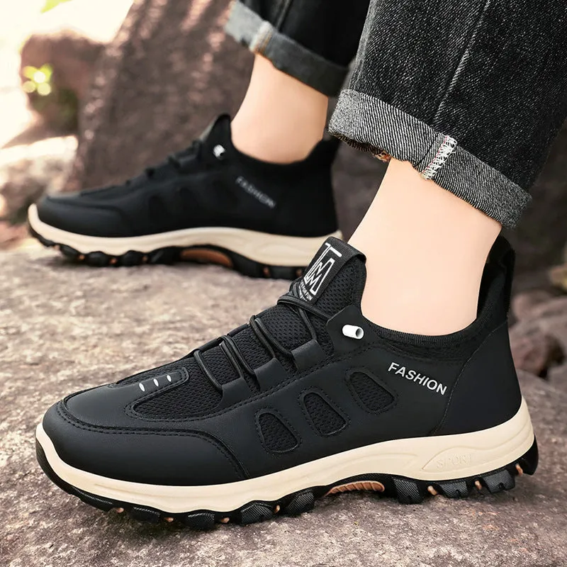 Sporty Men's Sneakers Featuring Non-Slip Herringbone Outsole and Excellent Traction