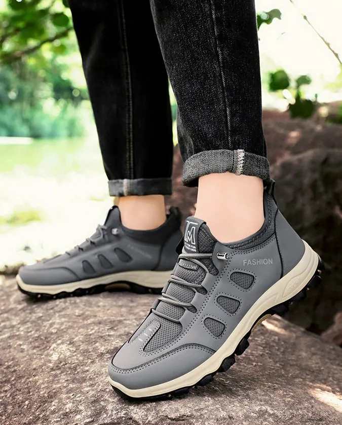 Sporty Men's Sneakers Featuring Non-Slip Herringbone Outsole and Excellent Traction