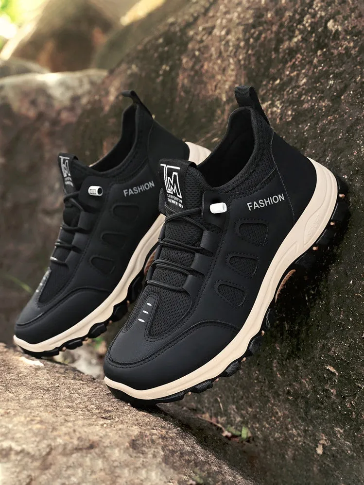 Sporty Men's Sneakers Featuring Non-Slip Herringbone Outsole and Excellent Traction