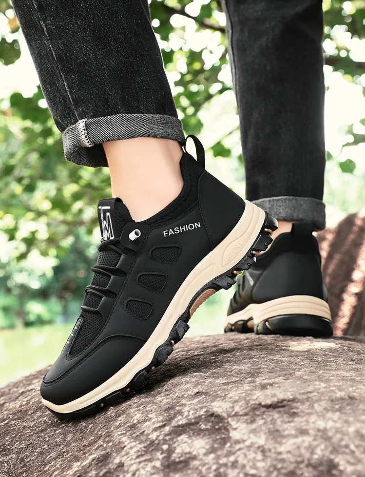 Sporty Men's Sneakers Featuring Non-Slip Herringbone Outsole and Excellent Traction