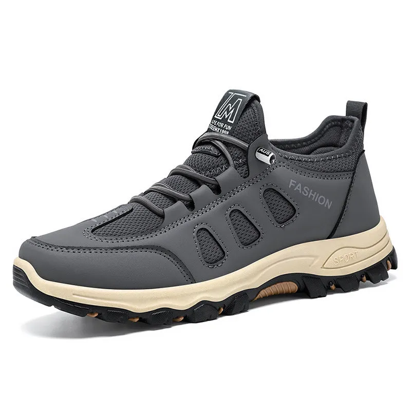 Sporty Men's Sneakers Featuring Non-Slip Herringbone Outsole and Excellent Traction
