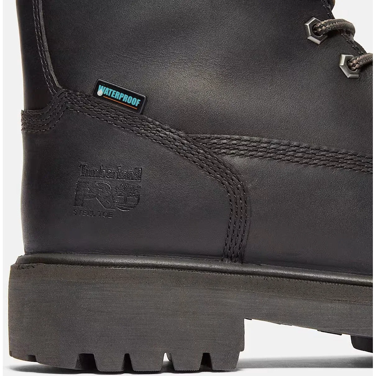 Timberland Pro Men's Direct Attach 6" Steel Toe Waterproof Work Boot- Black- TB126038001