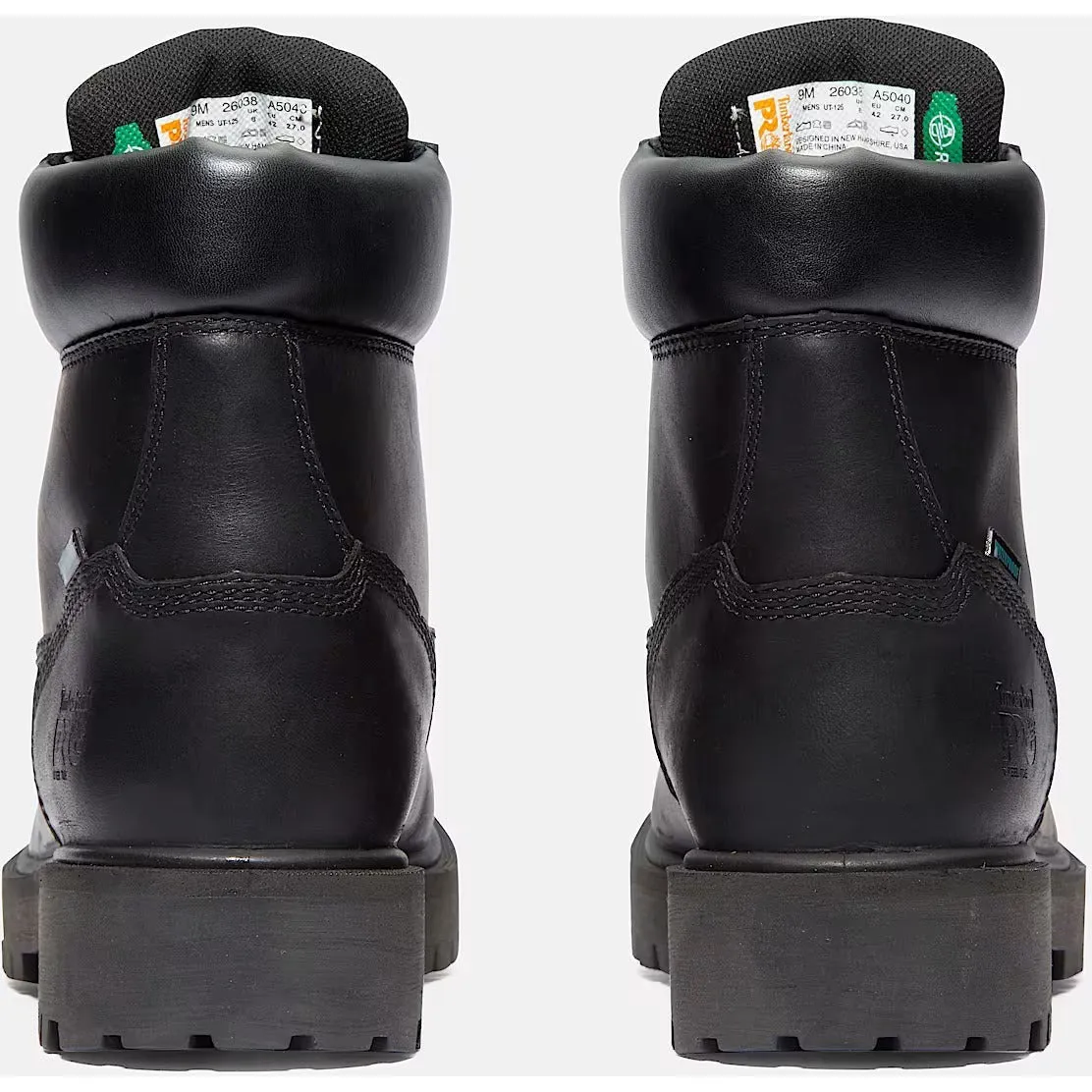 Timberland Pro Men's Direct Attach 6" Steel Toe Waterproof Work Boot- Black- TB126038001