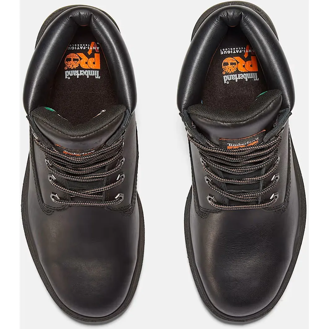 Timberland Pro Men's Direct Attach 6" Steel Toe Waterproof Work Boot- Black- TB126038001
