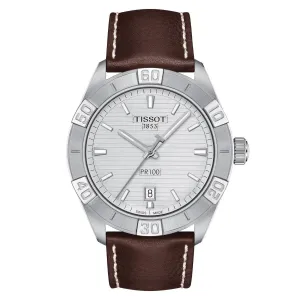 Tissot Clock Pr 100 Sport Gent 42mm silver quartz steel t101.610.16.031.00