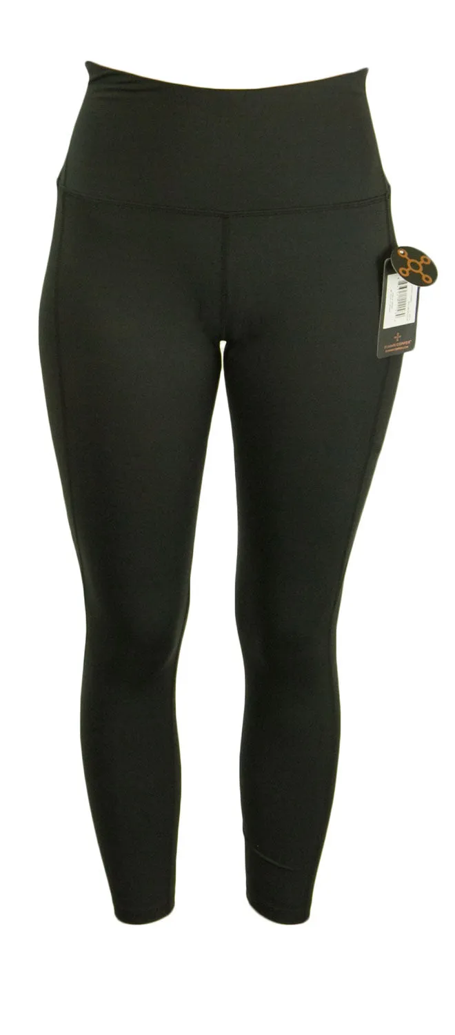 TOMMIE COPPER Women's Lower Back Support Leggings, Black