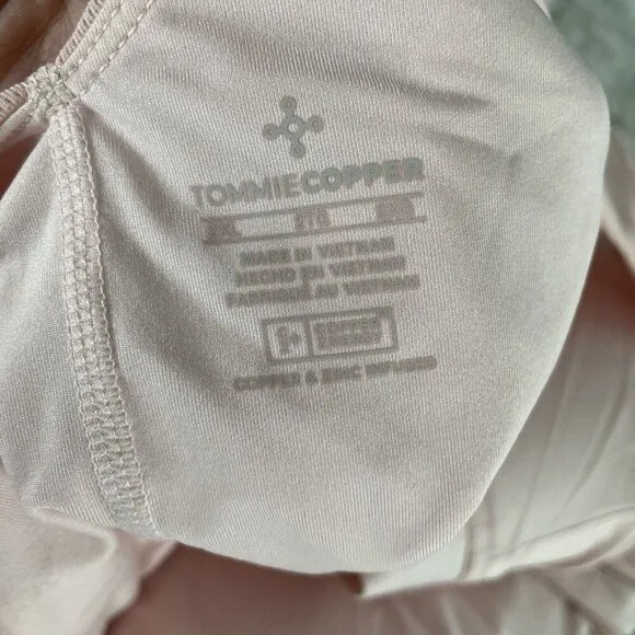 Tommie Copper Zinc Infused Zip Up Shoulder Support Bra Sz 2XL Pink Energy Padded