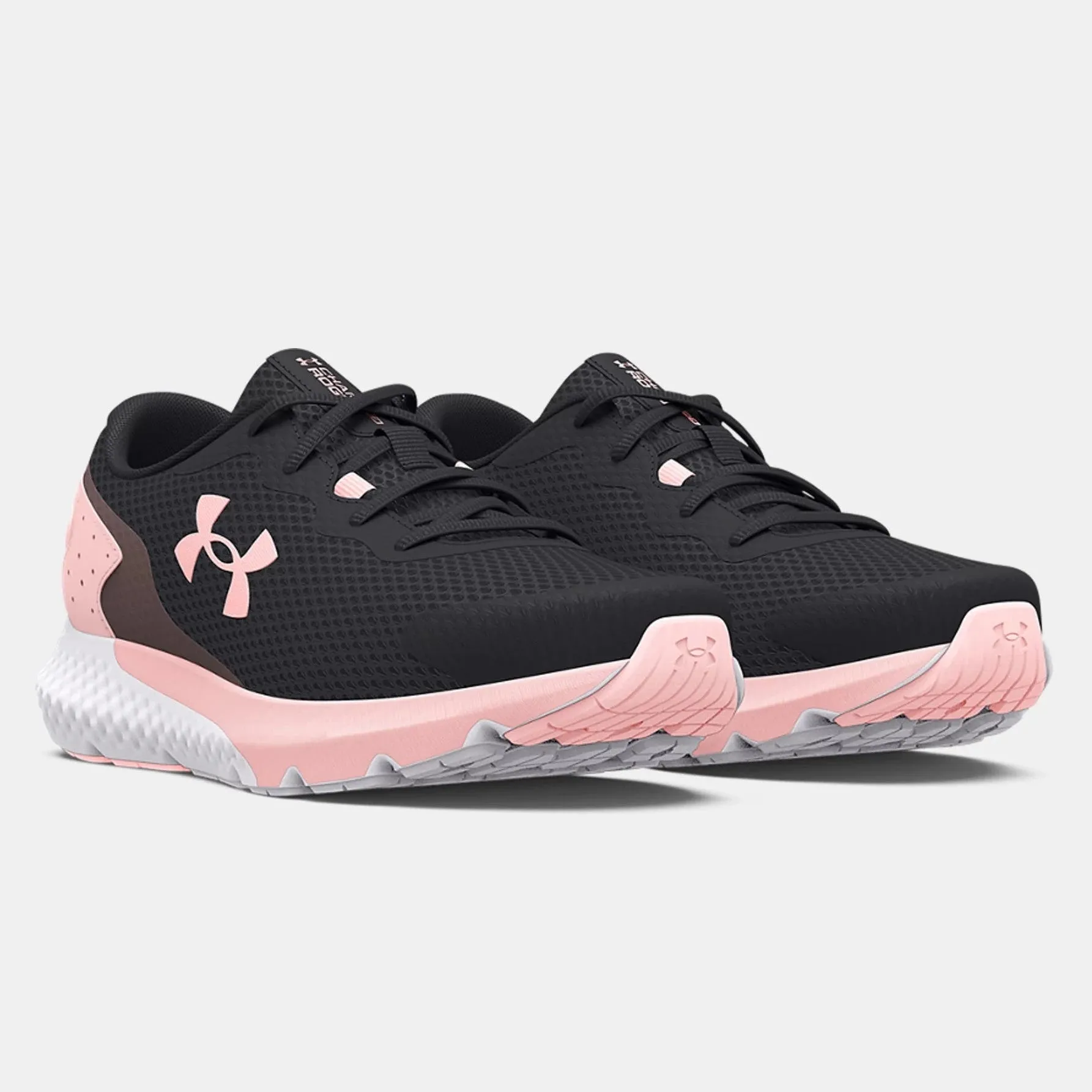 Under Armour Jet Grey/White/Beta Tint Charged Rogue 3 Youth Sneaker