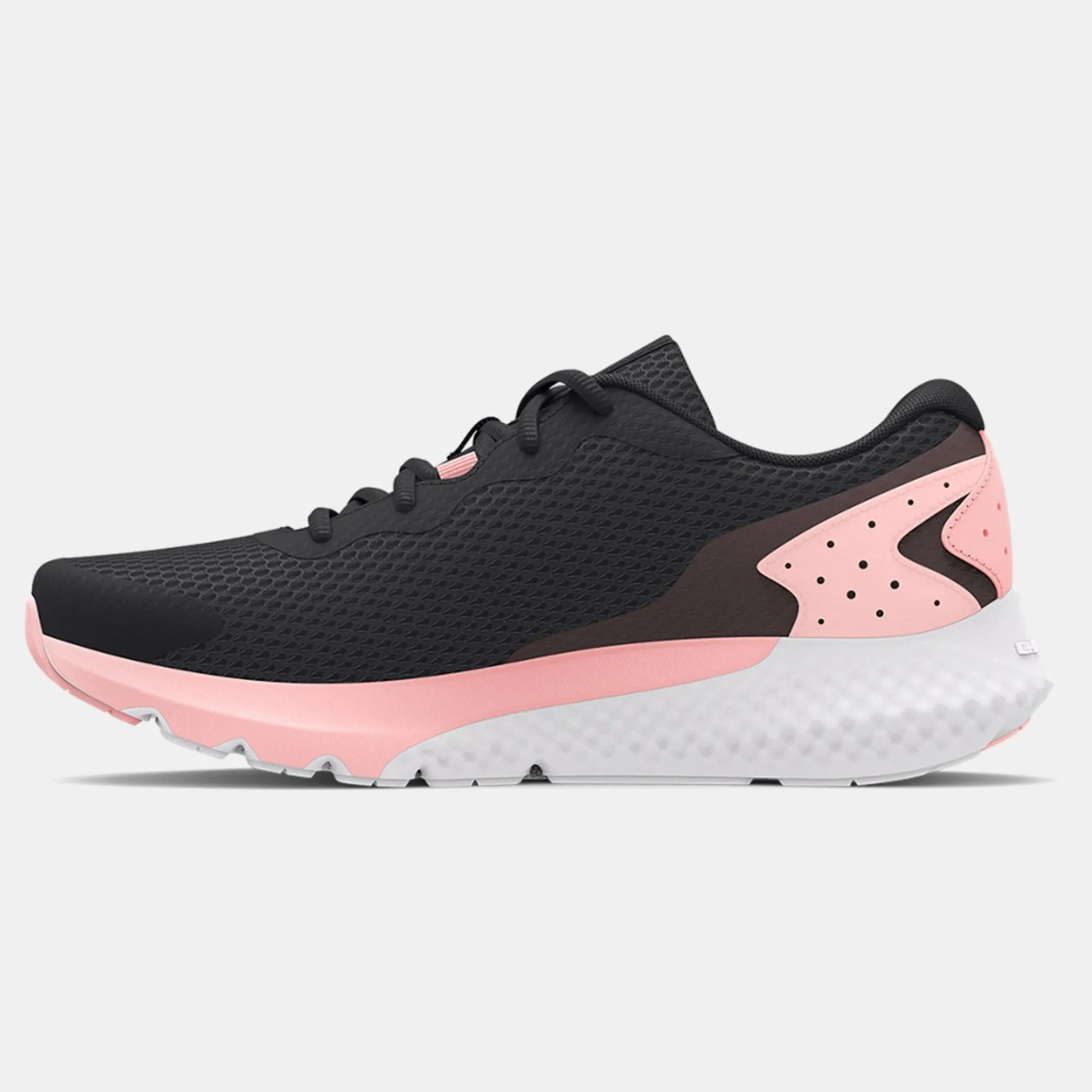 Under Armour Jet Grey/White/Beta Tint Charged Rogue 3 Youth Sneaker