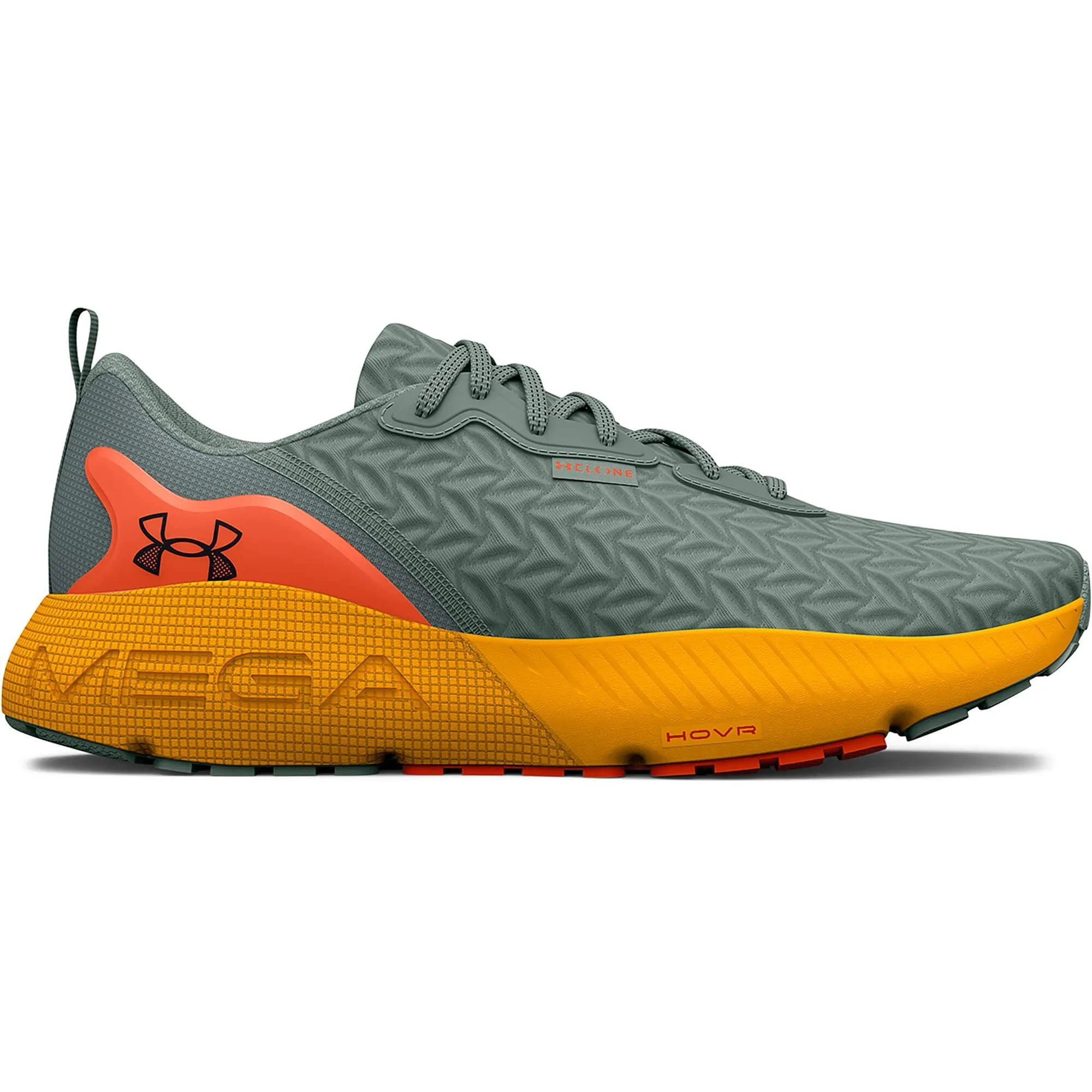 Under Armour Men's UA HOVR™ Mega 3 Clone Running Shoes Opal Green / Orange Shock