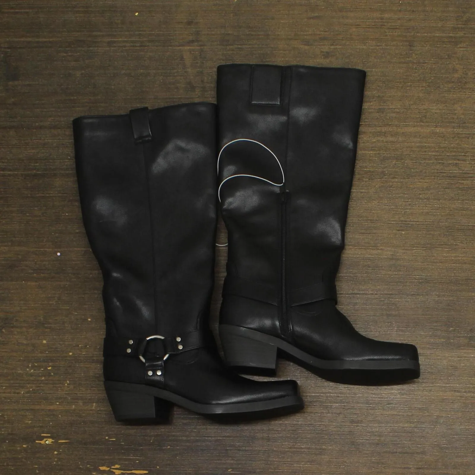 Universal Thread Womens Oakley Harness Boots with Memory Foam Insole Black 8.5M