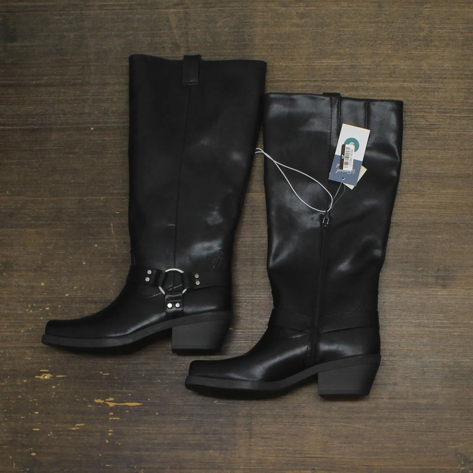 Universal Thread Womens Oakley Harness Boots with Memory Foam Insole Black 9M