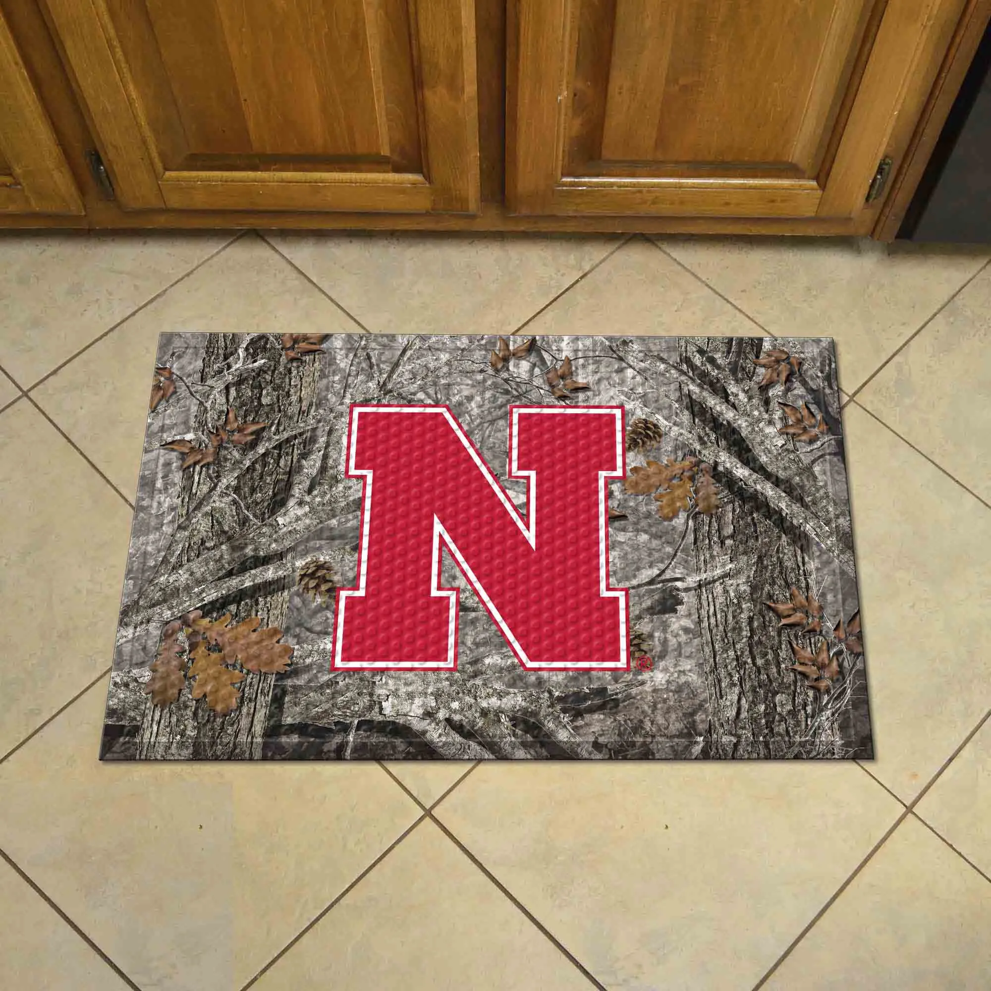 University of Nebraska Camo Scraper Mat