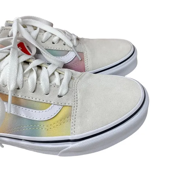 VANS Old Skool Low Top Beige Multi Canvas Suede Women Size Sneakers VN0A4U3BWGQ