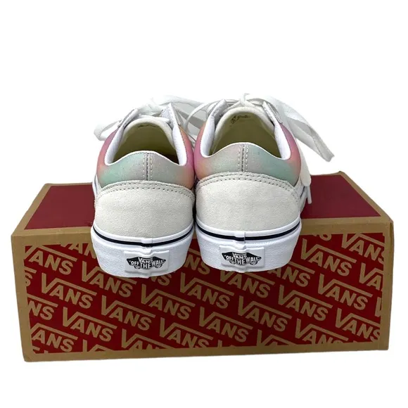 VANS Old Skool Low Top Beige Multi Canvas Suede Women Size Sneakers VN0A4U3BWGQ
