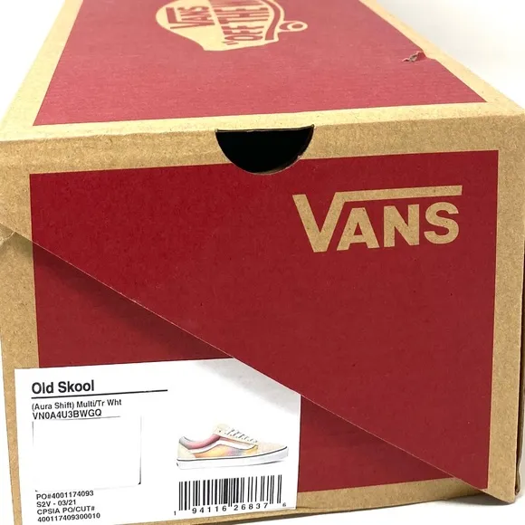 VANS Old Skool Low Top Beige Multi Canvas Suede Women Size Sneakers VN0A4U3BWGQ