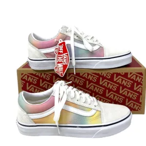 VANS Old Skool Low Top Beige Multi Canvas Suede Women Size Sneakers VN0A4U3BWGQ