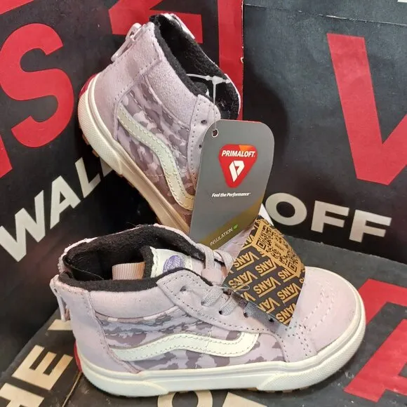 Vans Toddler Size 4.0 Sk8 Hi MTE-1 Zip/Lace Orchid Ice/Leopard VN0A5HZZ6H9