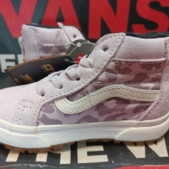 Vans Toddler Size 4.0 Sk8 Hi MTE-1 Zip/Lace Orchid Ice/Leopard VN0A5HZZ6H9