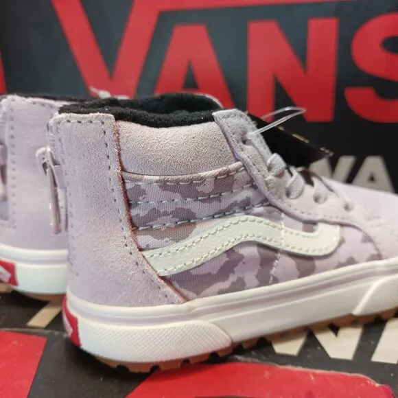 Vans Toddler Size 4.0 Sk8 Hi MTE-1 Zip/Lace Orchid Ice/Leopard VN0A5HZZ6H9