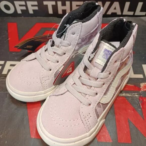 Vans Toddler Size 4.0 Sk8 Hi MTE-1 Zip/Lace Orchid Ice/Leopard VN0A5HZZ6H9
