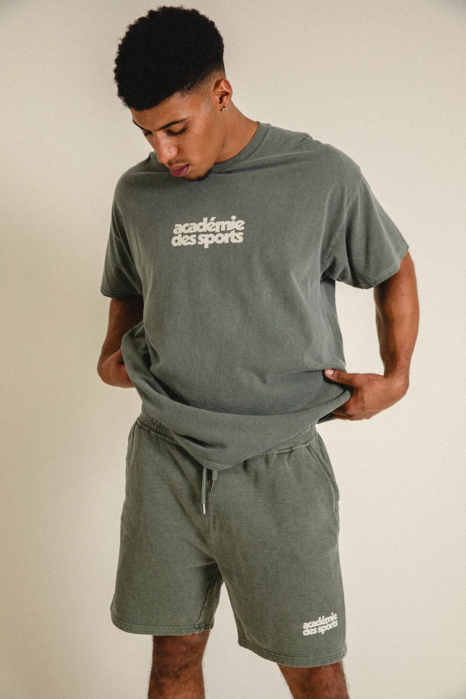 Vice 84 'Académie des Sports' Vintage Washed Shorts - Khaki
