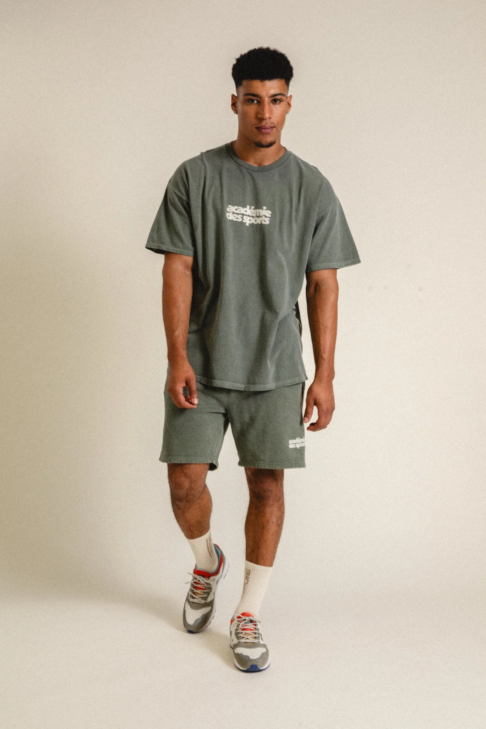 Vice 84 'Académie des Sports' Vintage Washed Shorts - Khaki
